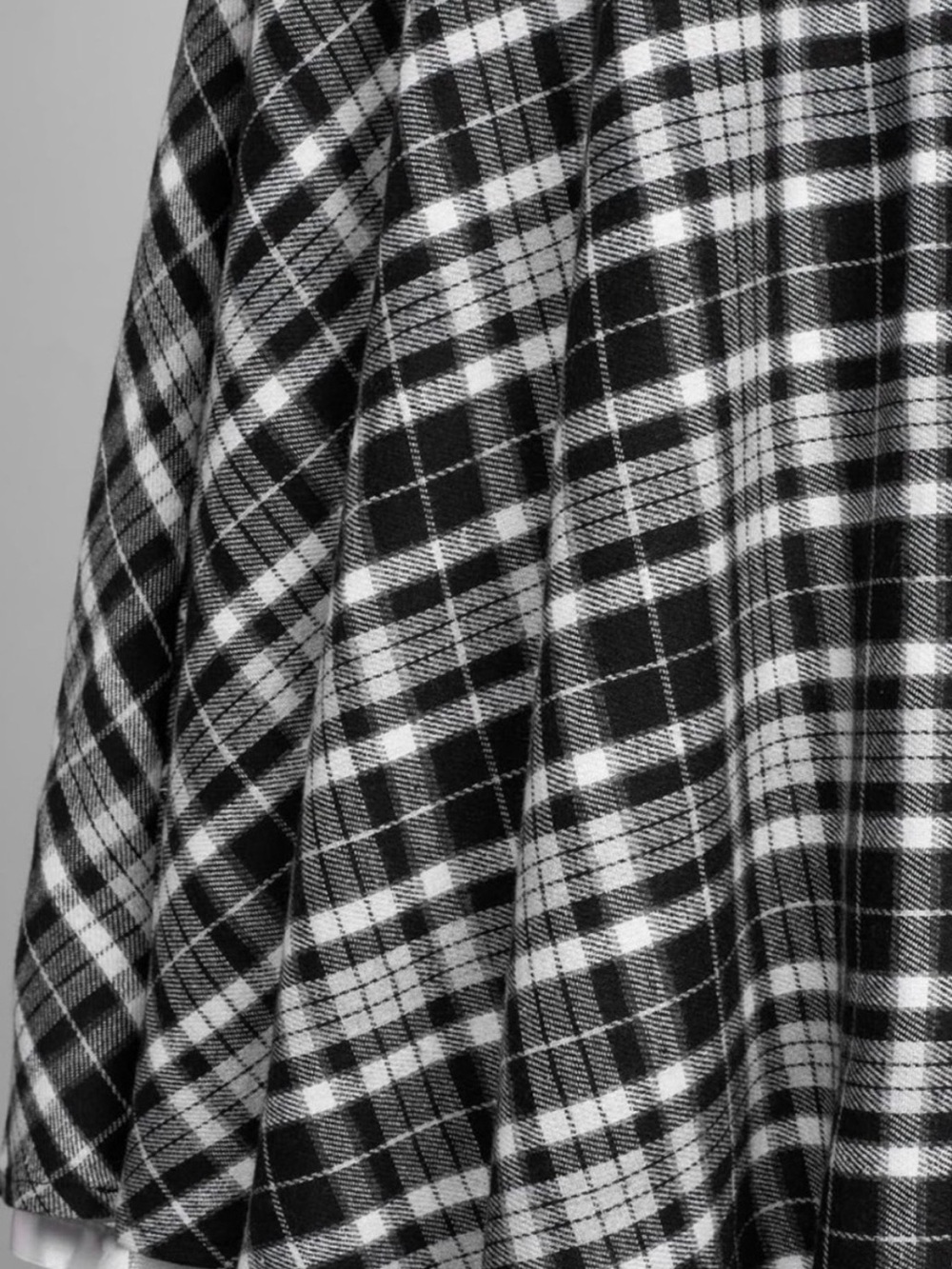 Belle Poque Women High Waisted A Line Black & White Mid Plaid Skirt NEW pkg 2XL